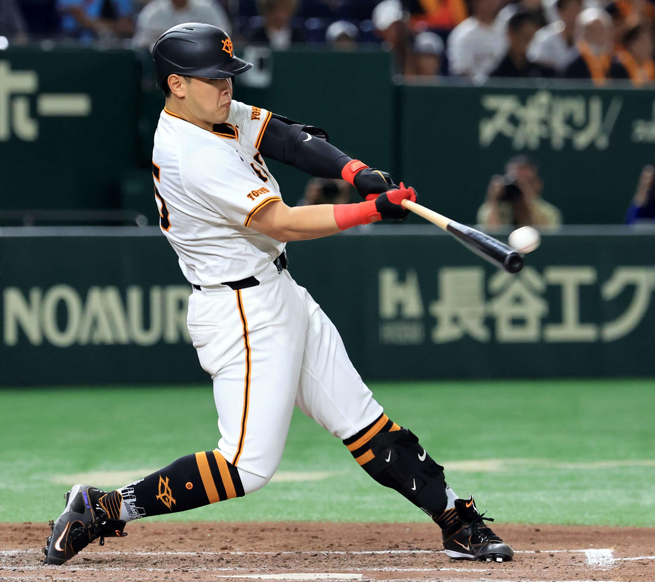 巨人岡本和真（2024年8月3日撮影）