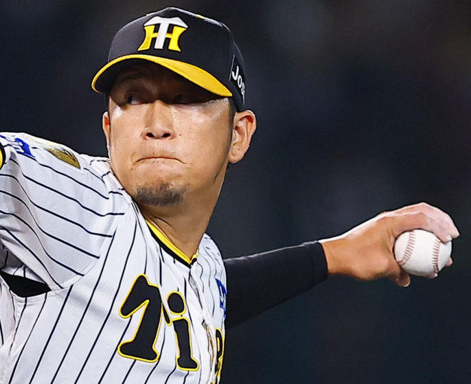 阪神岩貞祐太（2024年8月1日撮影）