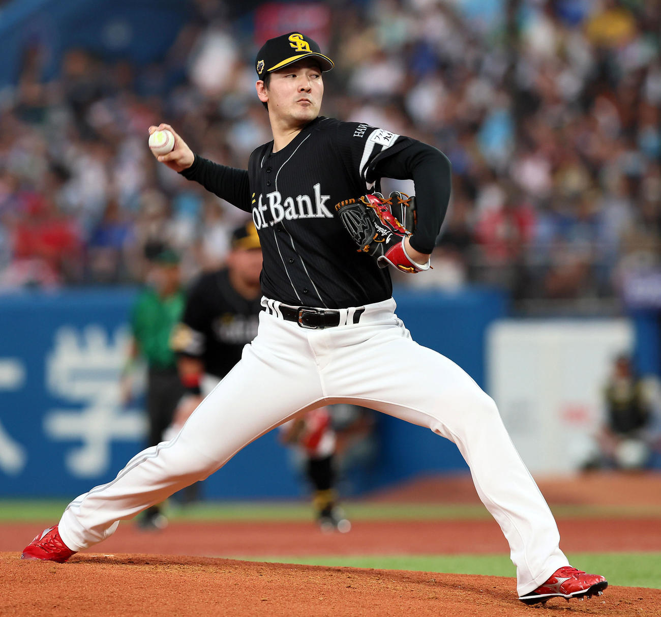 ソフトバンク有原航平（2024年7月24日撮影）