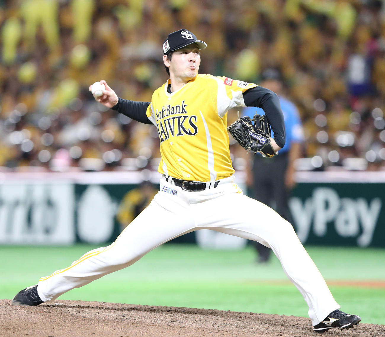 ソフトバンク有原航平（2024年8月3日撮影）