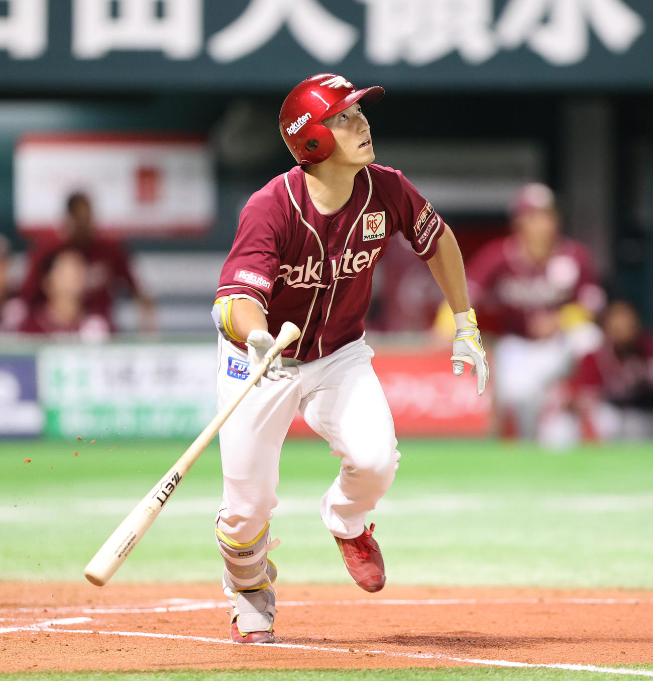 ソフトバンク対楽天　2回表楽天2死二塁、小深田は右越えに2点本塁打を放つ（撮影・梅根麻紀）