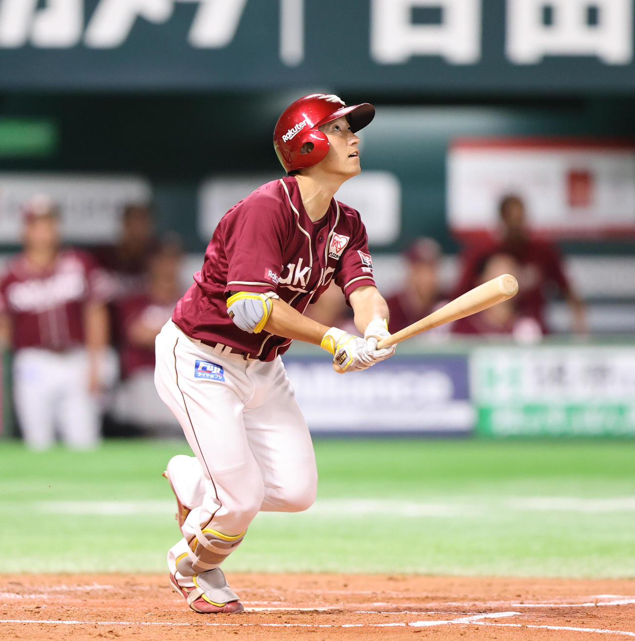 ソフトバンク対楽天　2回表楽天2死二塁、小深田は右越えに2点本塁打を放つ（撮影・梅根麻紀）