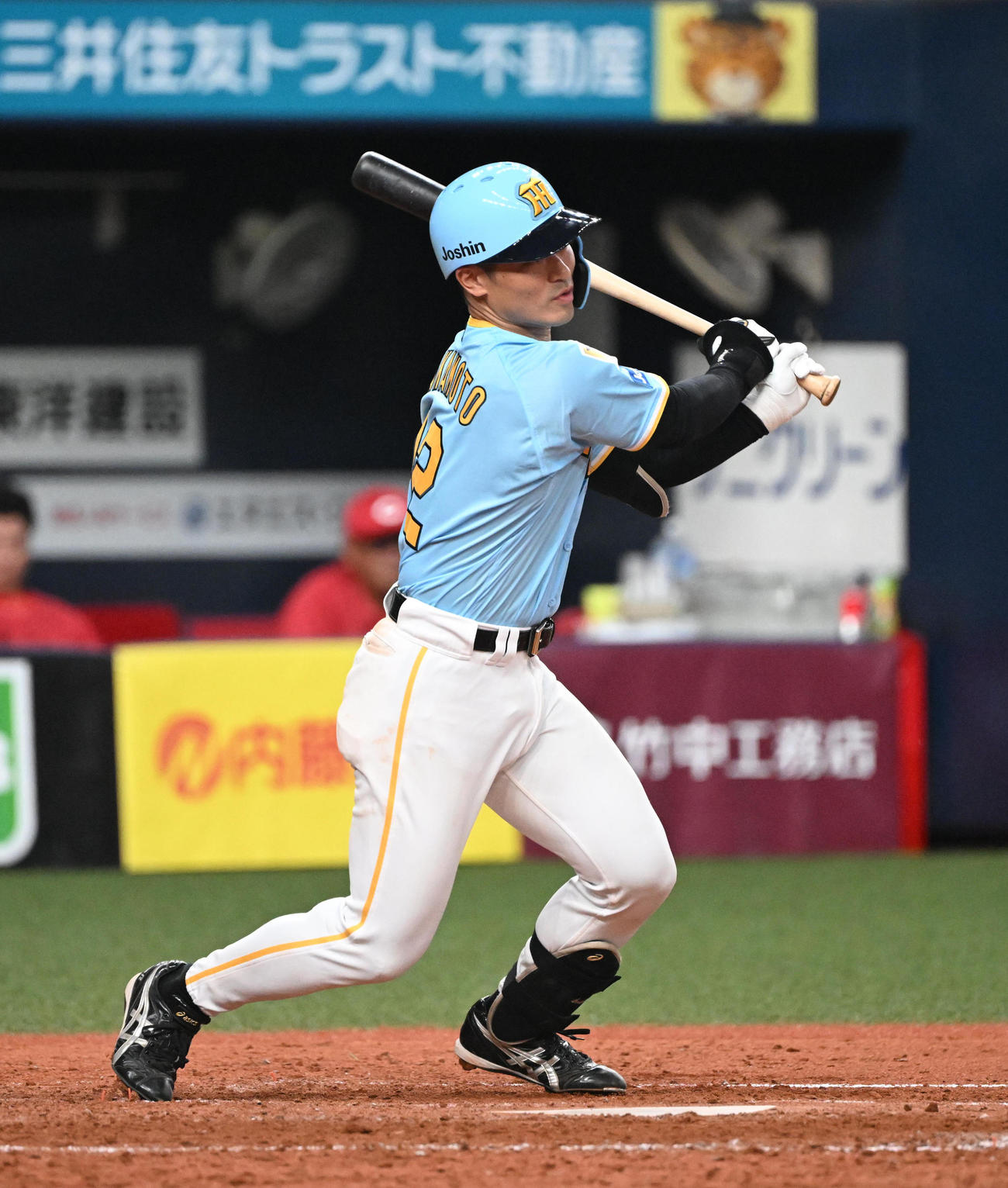 阪神坂本誠志郎（2024年8月9日撮影）