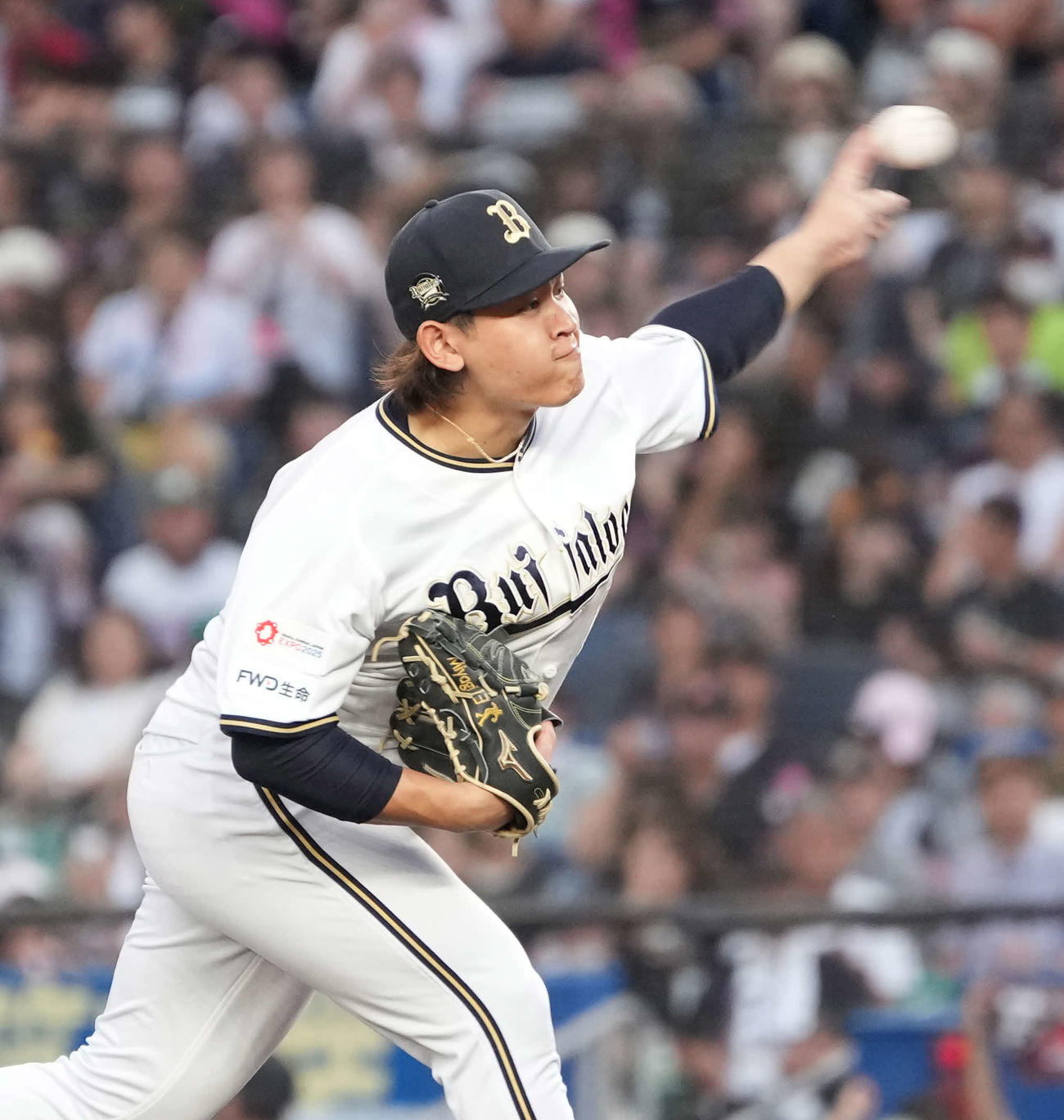 ロッテ対オリックス　オリックス先発の宮城（撮影・小沢裕）