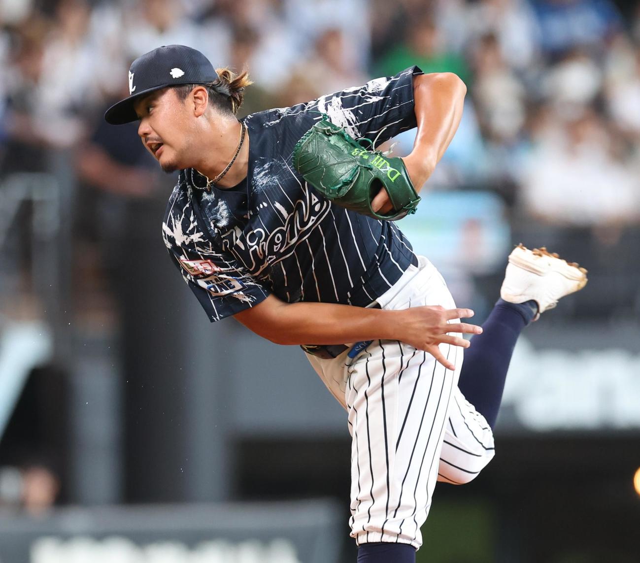 日本ハム対西武　西武先発の高橋（撮影・黒川智章）