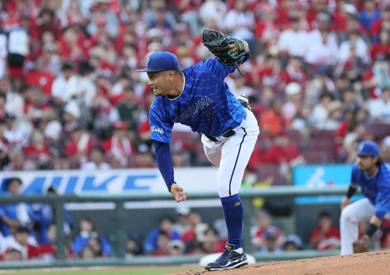 広島対DeNA DeNA先発の森唯（撮影・加藤孝規）