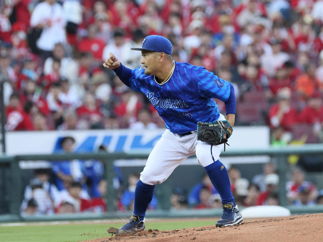 広島対DeNA DeNA先発の森唯（撮影・加藤孝規）