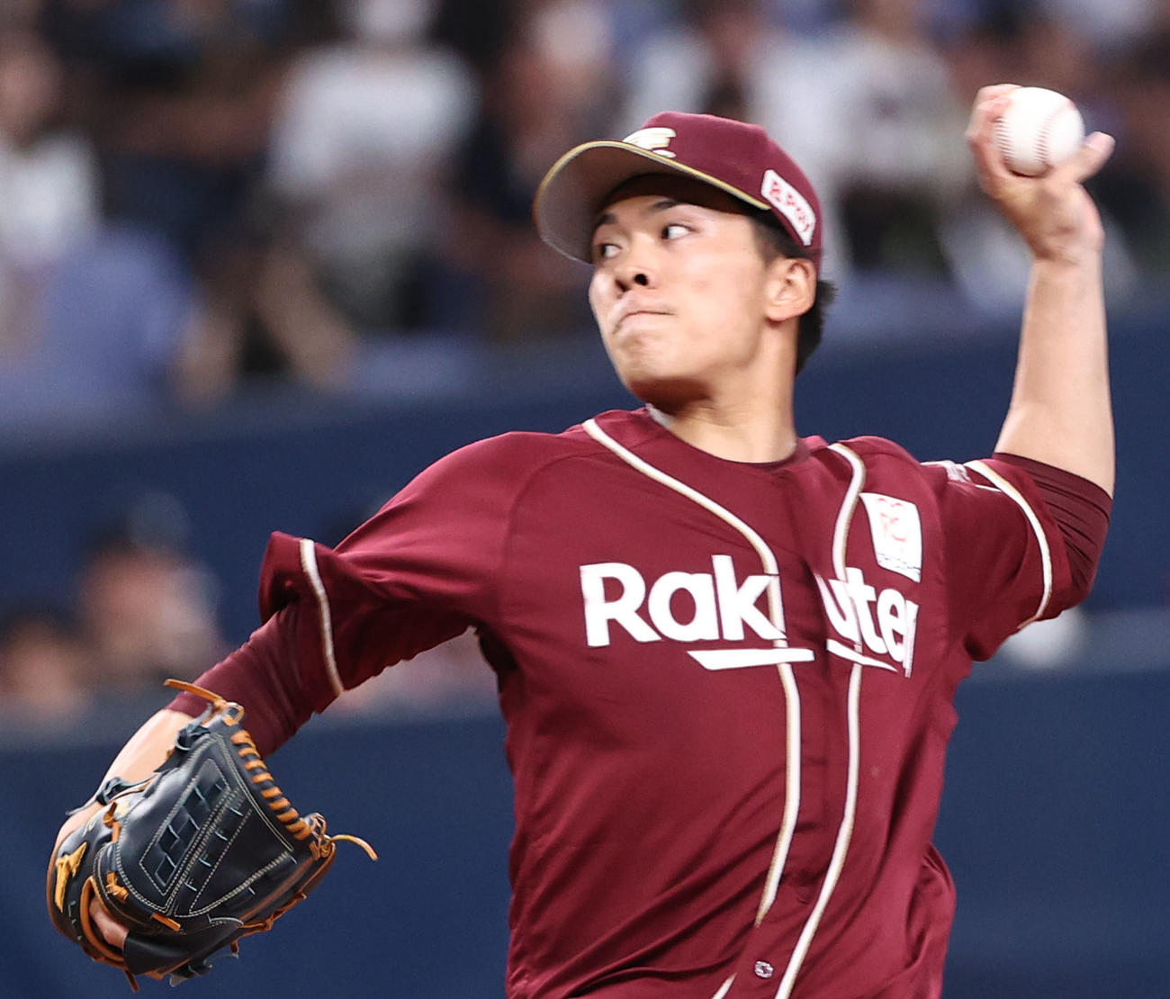 オリックス対楽天　楽天先発の早川（撮影・西尾就之）
