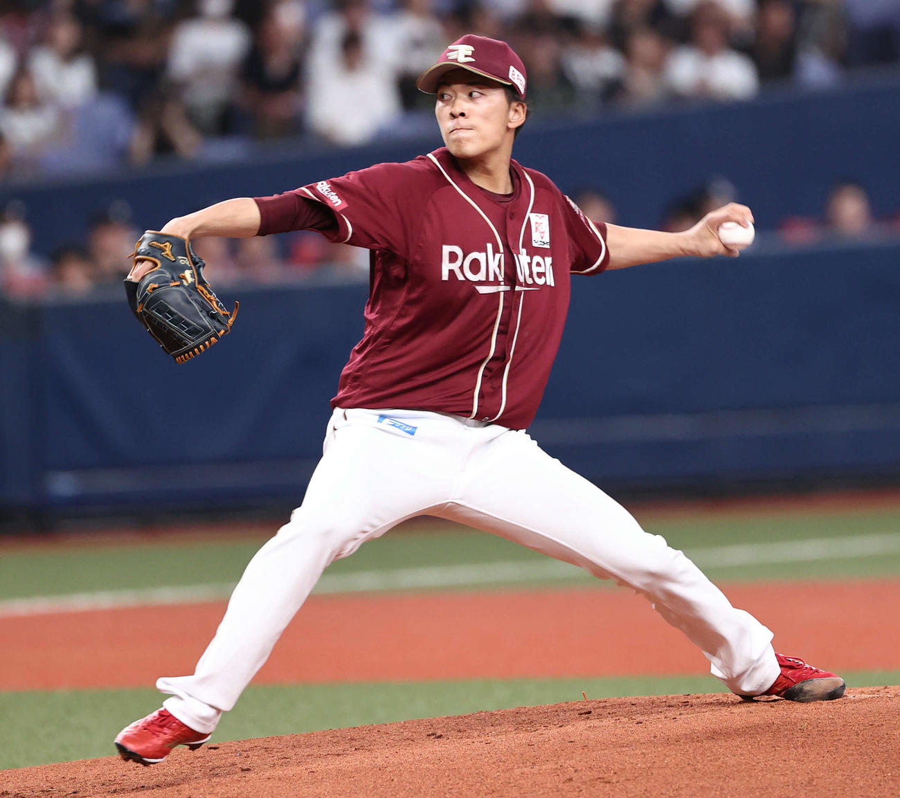 オリックス対楽天　楽天先発の早川（撮影・西尾就之）