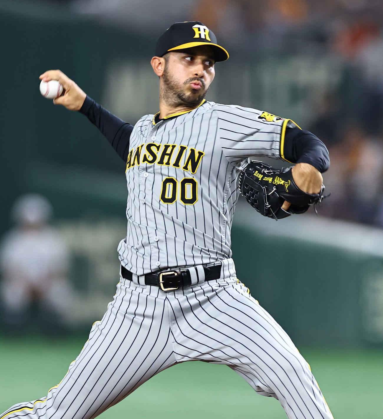 巨人対阪神　阪神3番手のゲラ（撮影・上田博志）