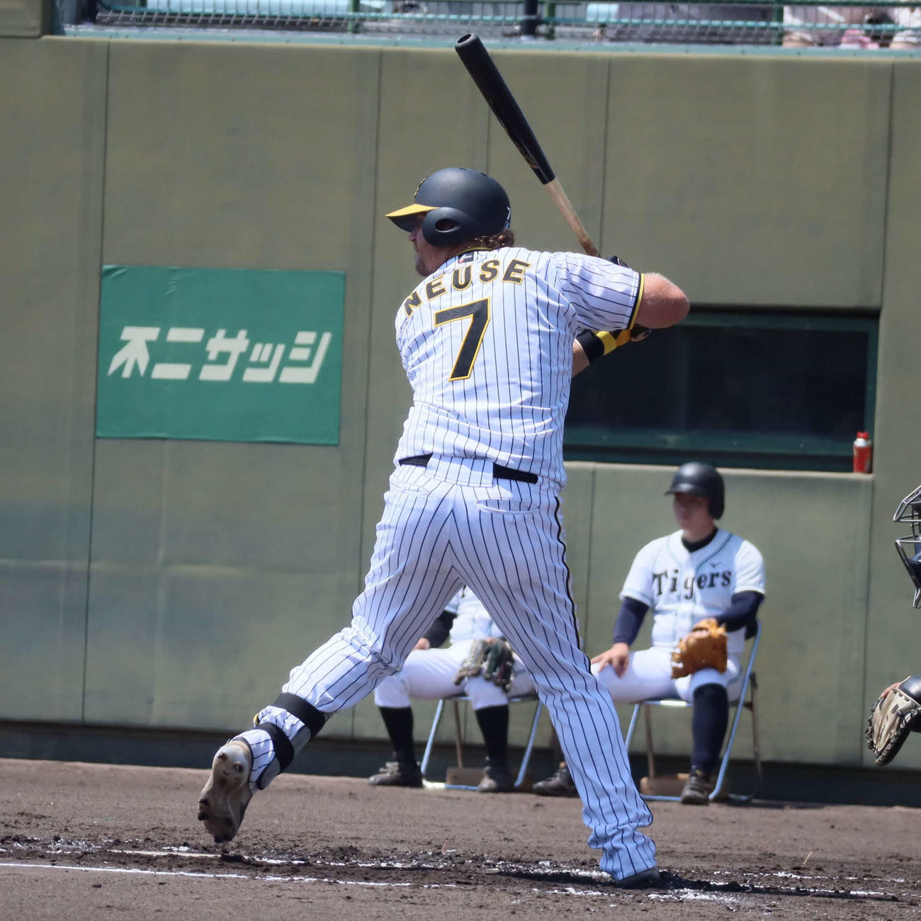 ウエスタン・リーグのオリックス戦に「5番左翼」で先発した阪神ノイジー（撮影・村松万里子）