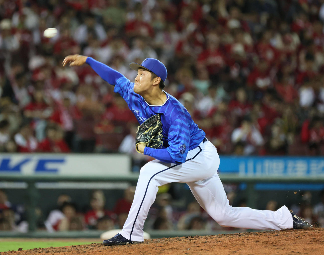 広島対DeNA 9回裏広島、DeNA5番手の森原（撮影・加藤孝規）