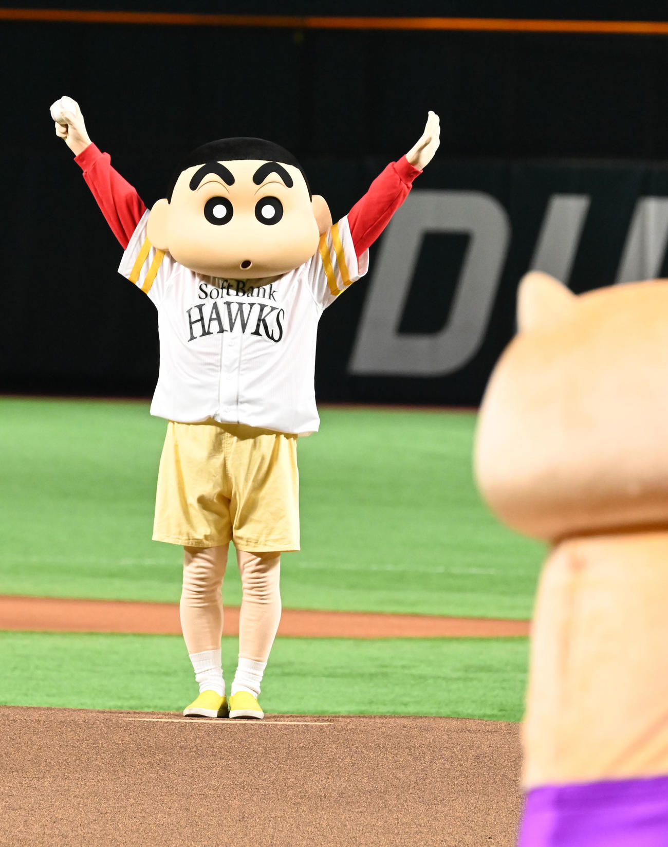 ソフトバンク対ロッテ　クレヨンしんちゃんコラボ（撮影・林敢治）