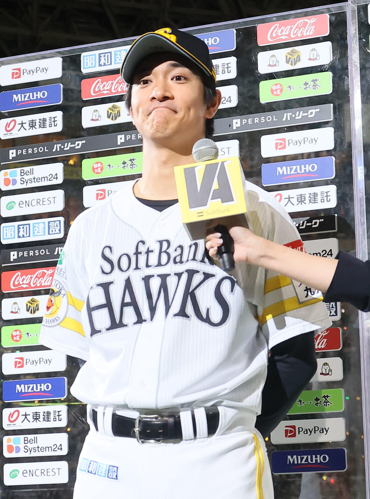 ソフトバンク対ロッテ　先制本塁打を放ちヒーローに輝いた柳町（撮影・鬼束羽瑠菜）