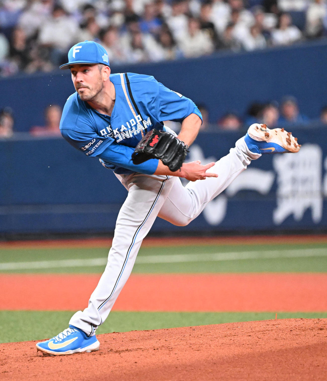 オリックス対日本ハム　先発する日本ハムのバーヘイゲン（撮影・和賀正仁）