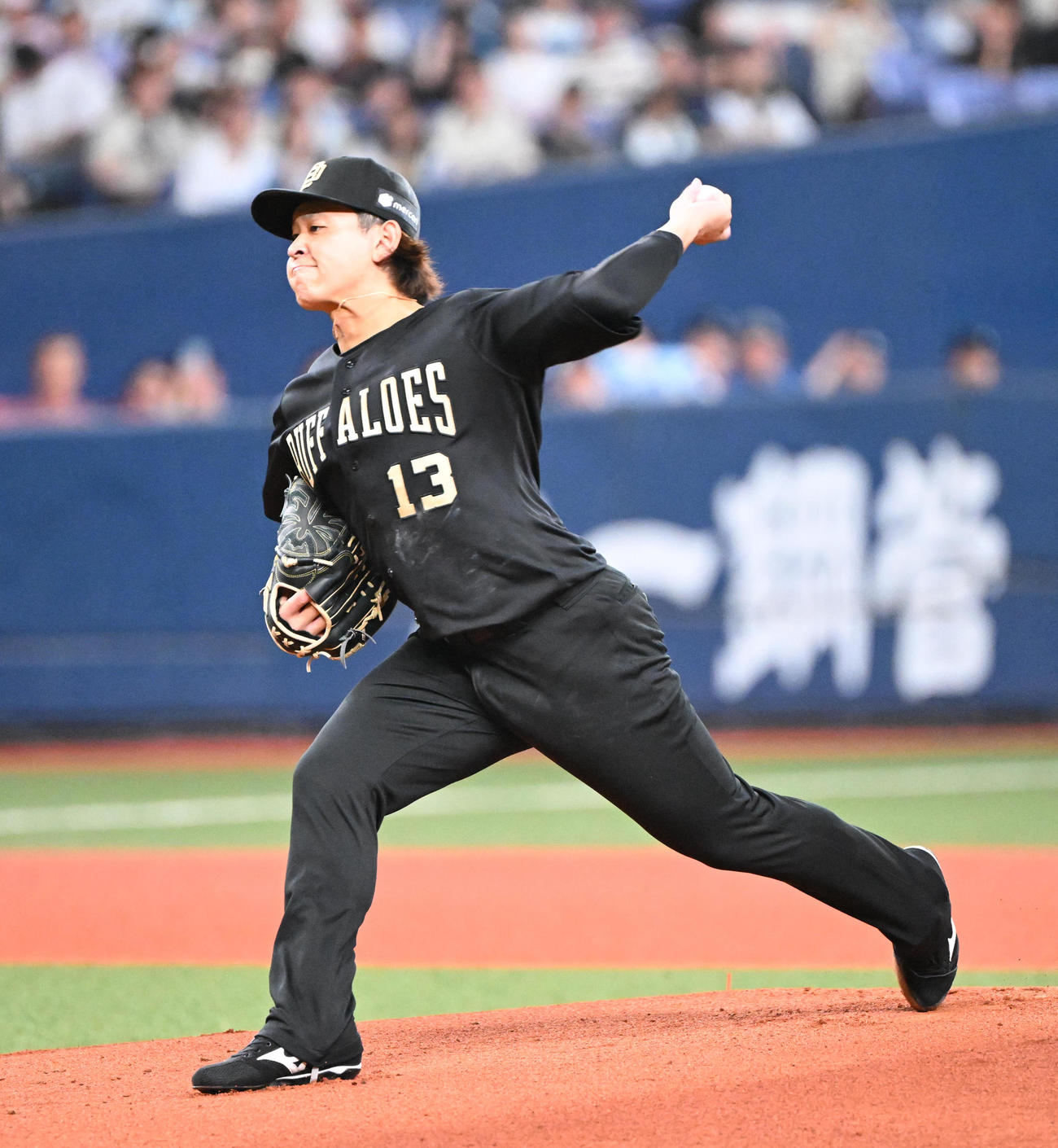 オリックス対日本ハム　先発するオリックス宮城（撮影・和賀正仁）