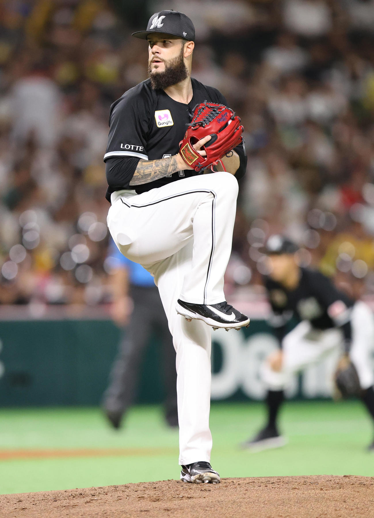 ソフトバンク対ロッテ　先発のカイケル（撮影・梅根麻紀）