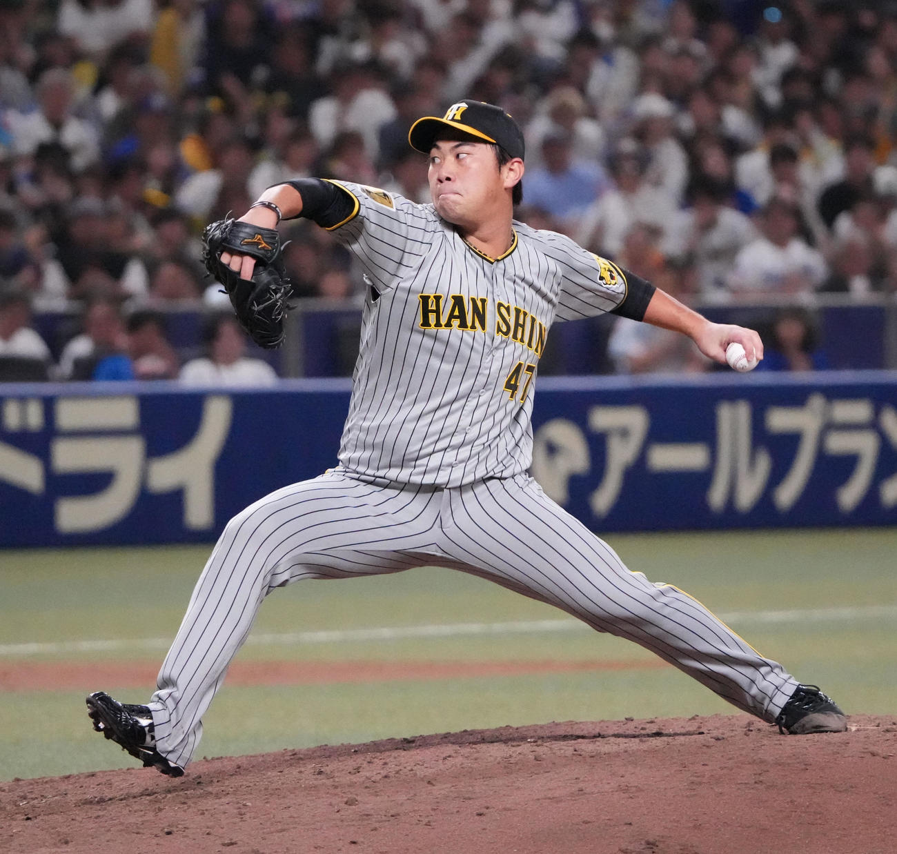 中日対阪神　7回裏、阪神4番手で登板する桐敷（撮影・森本幸一）