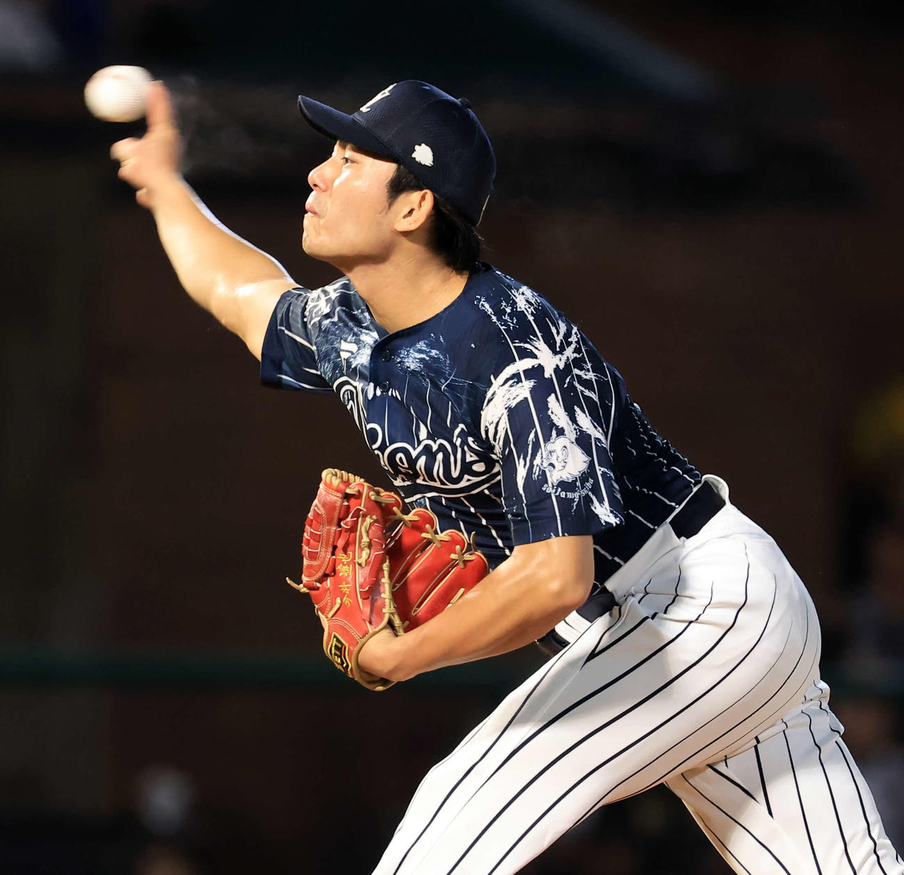 楽天対西武　力投する西武先発の今井（撮影・浅見桂子）