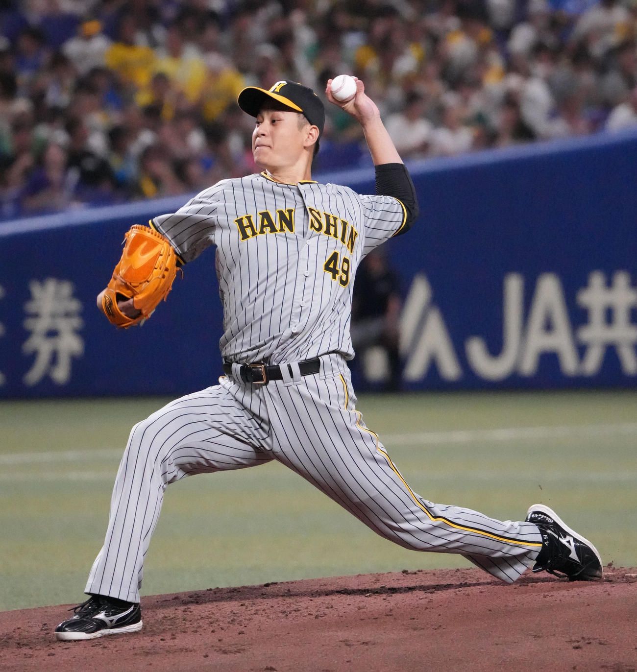 中日対阪神　1回裏、登板す阪神先発の大竹（撮影・森本幸一）