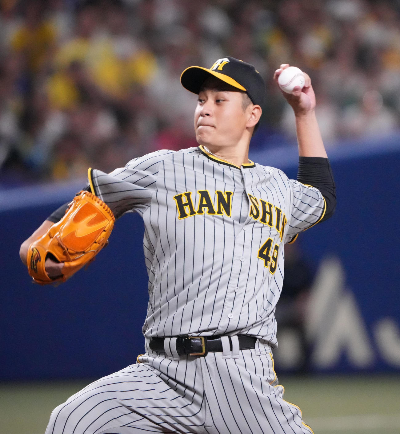 中日対阪神　1回裏、登板す阪神先発の大竹（撮影・森本幸一）
