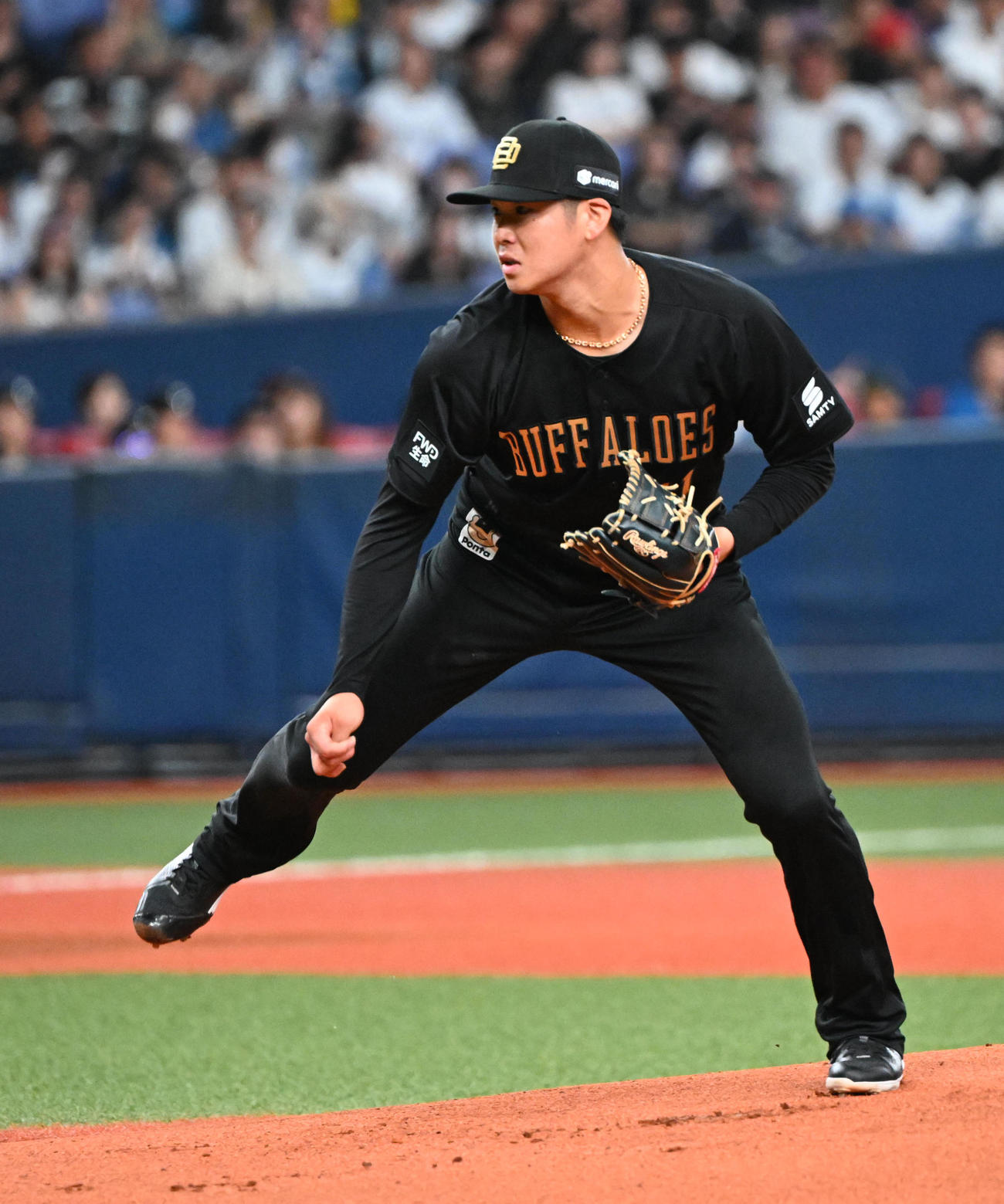 オリックス対日本ハム　先発するオリックス山下（撮影・和賀正仁）