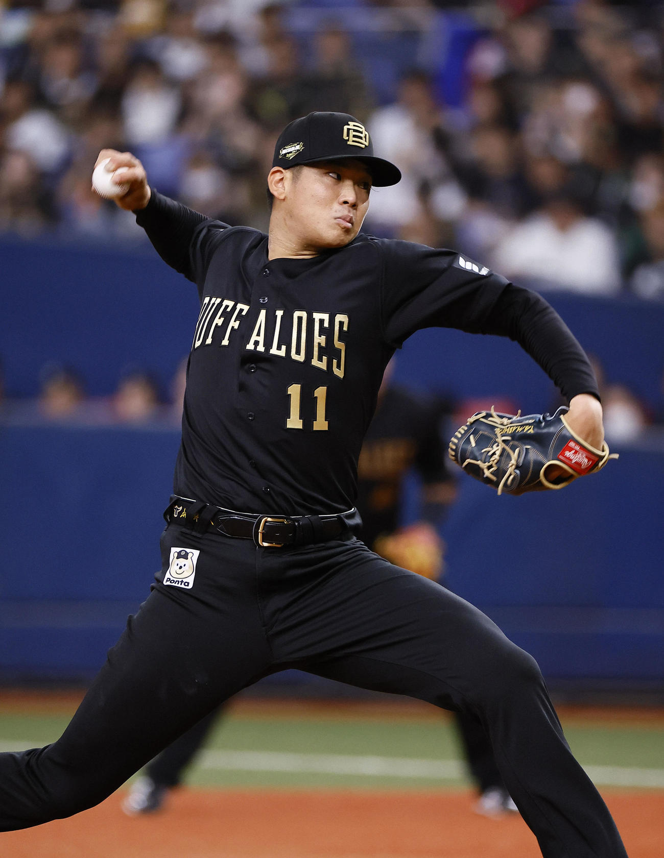オリックス対日本ハム　力投するオリックス先発の山下（撮影・藤尾明華）