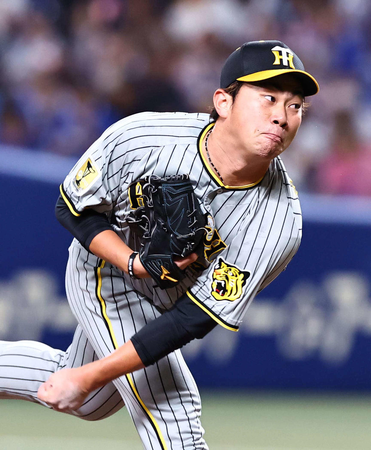 阪神桐敷拓馬（2024年8月17日撮影）