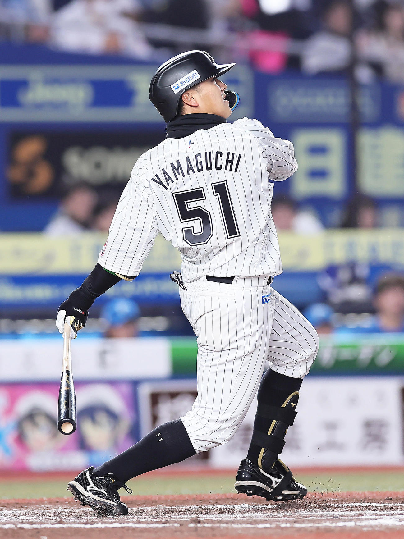 ロッテ山口航輝（2024年3月撮影）