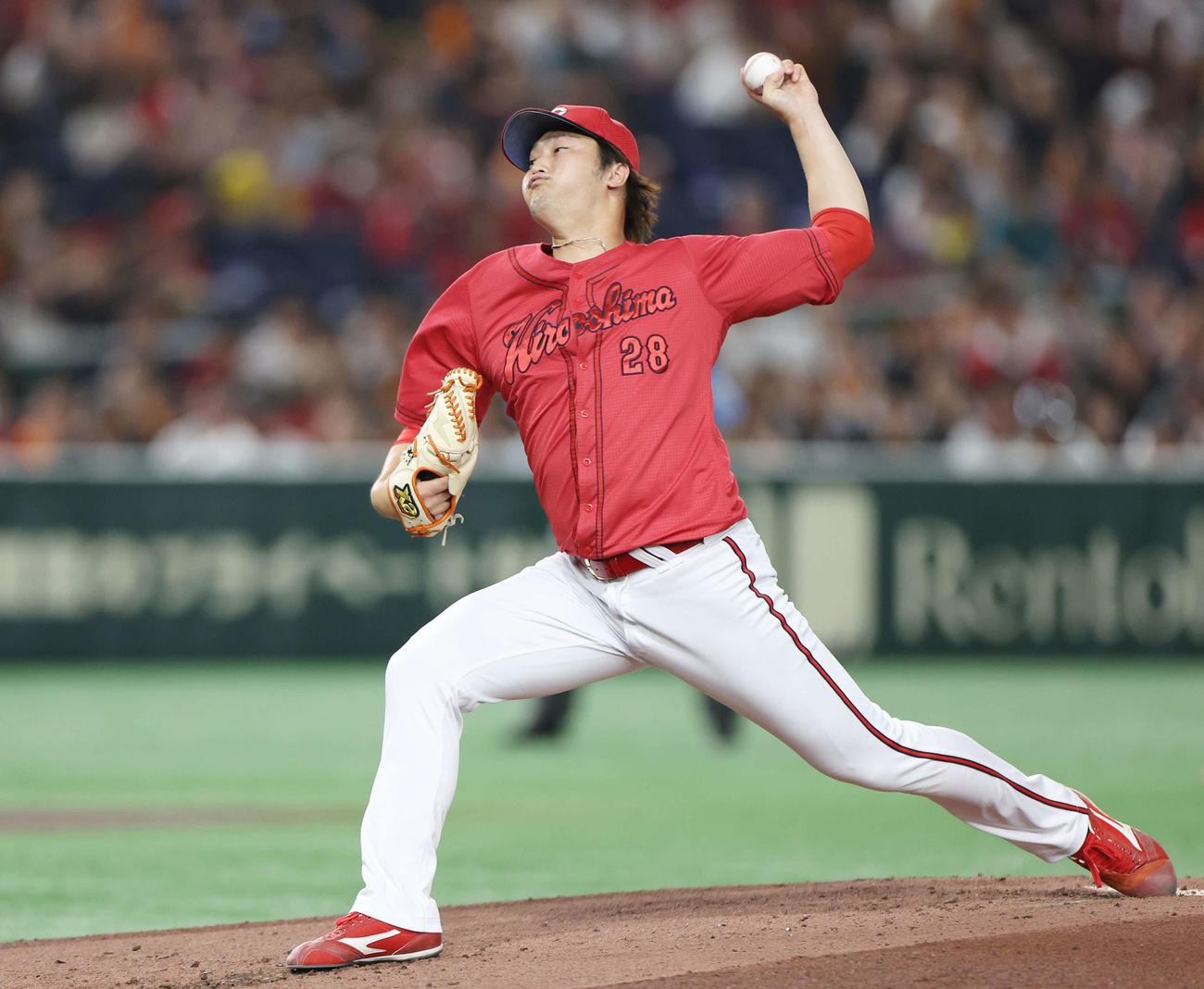 広島床田寛樹（2024年8月7日撮影）