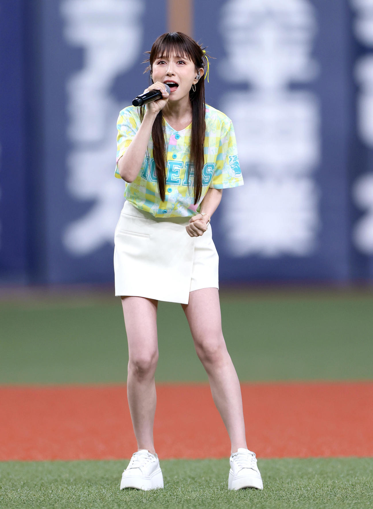 阪神対ヤクルト　「TORACO DAY」を盛り上げるMAYJ.（撮影・上山淳一）