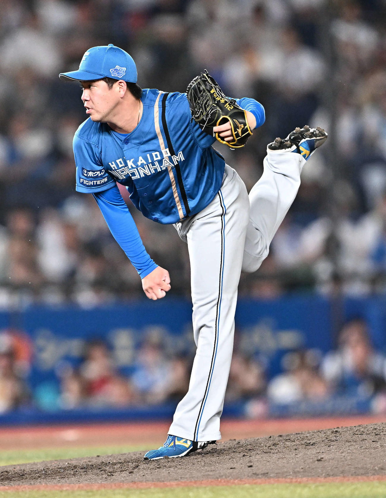 ロッテ対日本ハム　日本ハム先発の金村（撮影・滝沢徹郎）