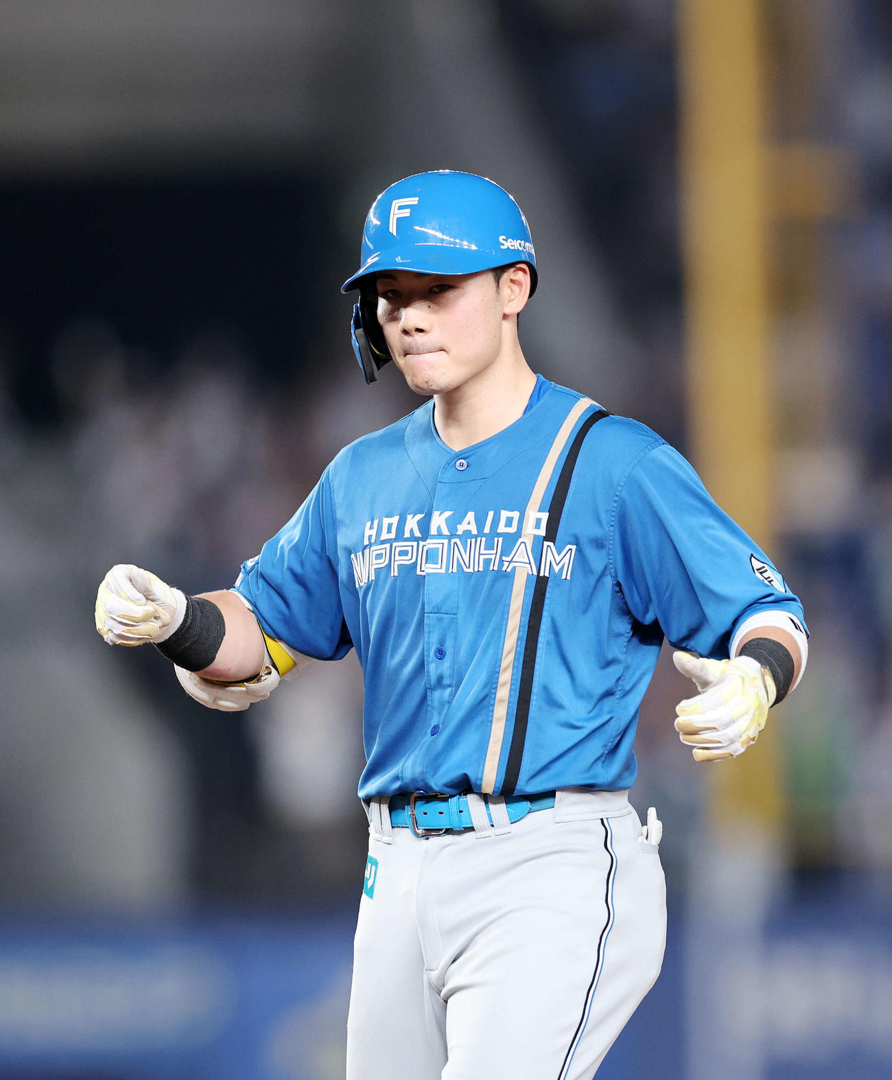ロッテ対日本ハム　5回表日本ハム1死一、三塁、清宮は右前適時打を放つ（撮影・鈴木正人）