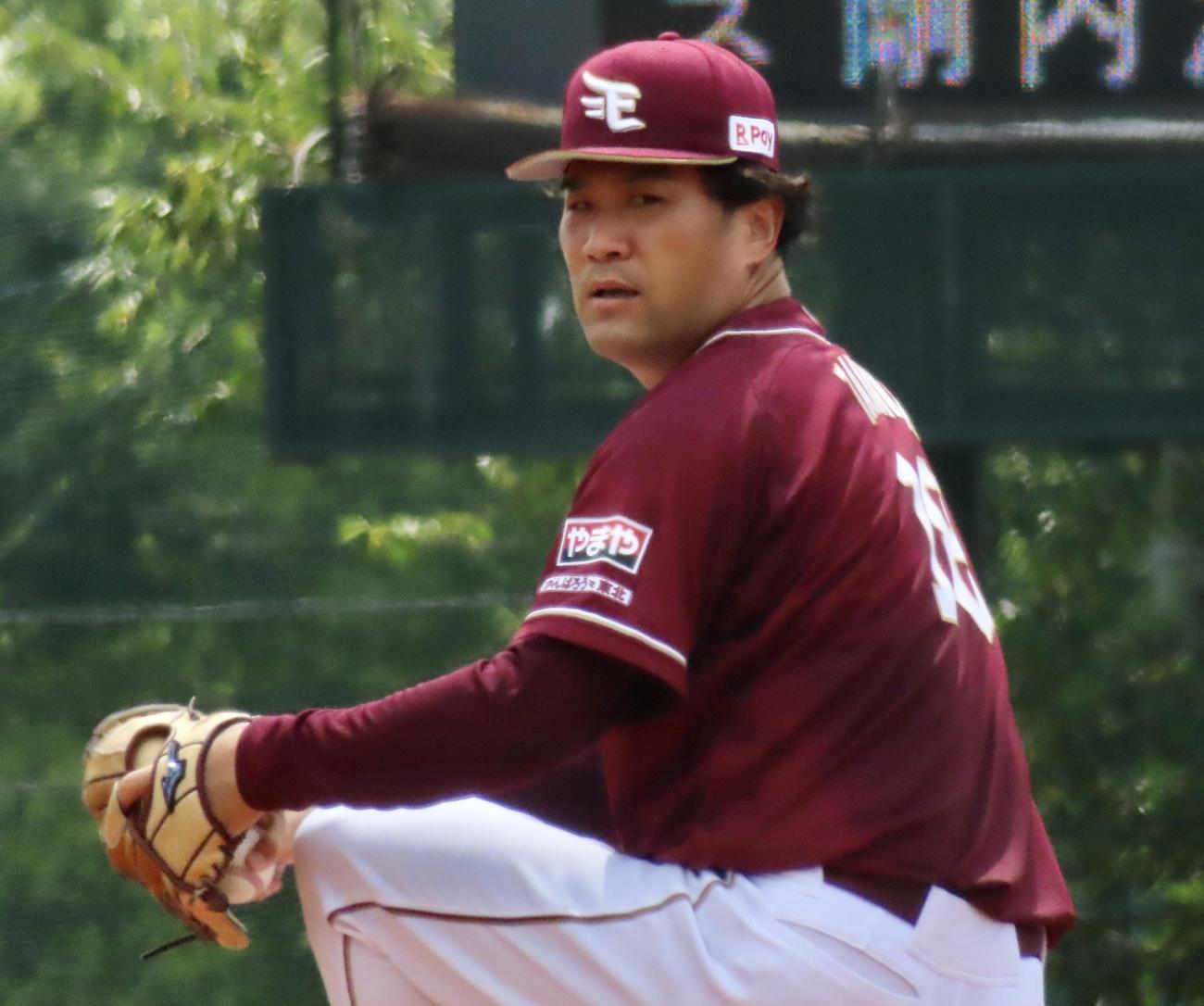 イースタン・リーグヤクルト－楽天　楽天先発の田中