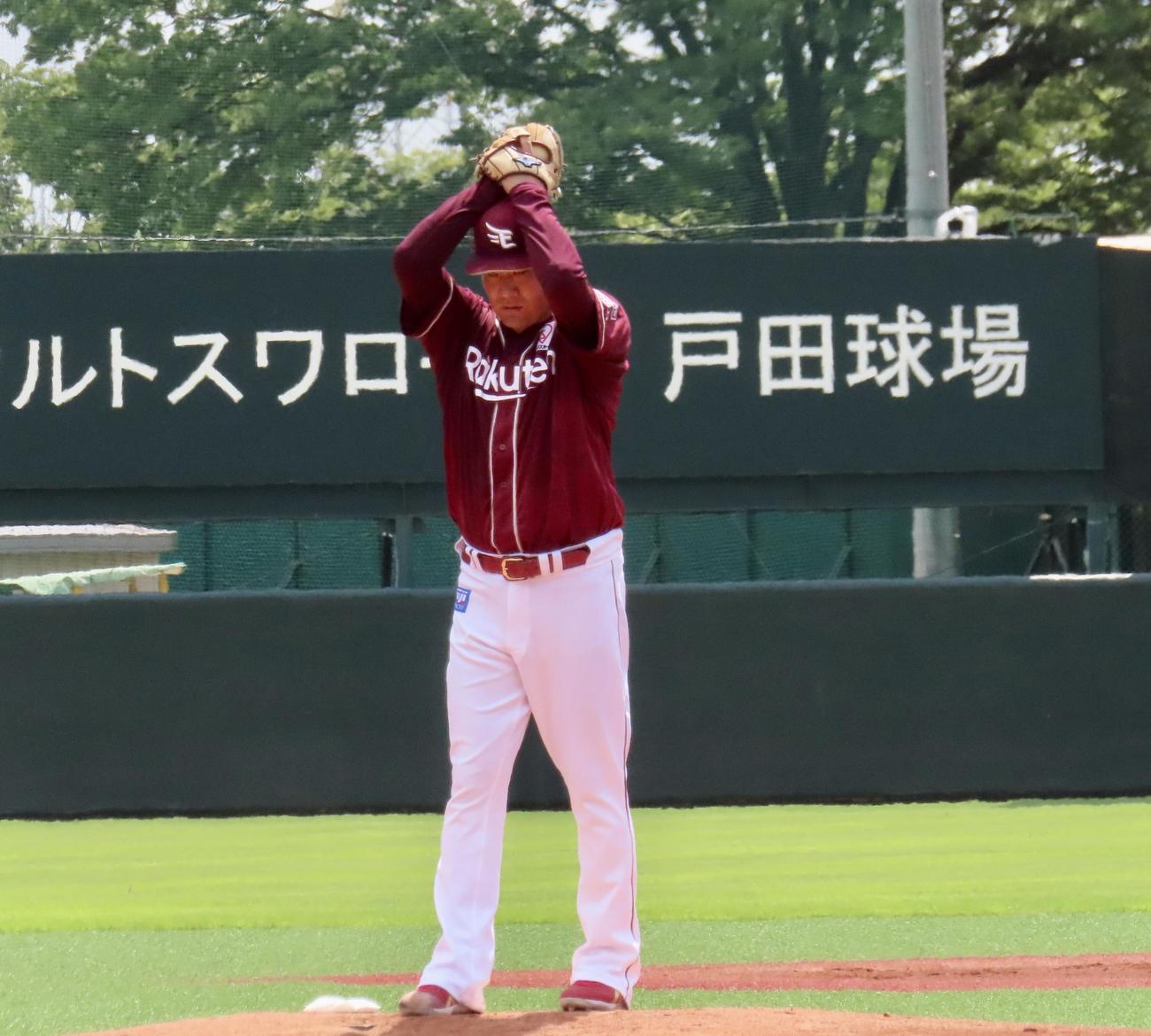 イースタン・リーグヤクルト－楽天　楽天先発の田中