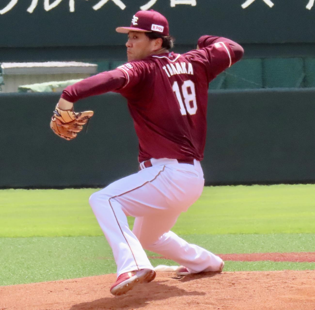 イースタンリーグ:ヤクルト－楽天　楽天先発の田中