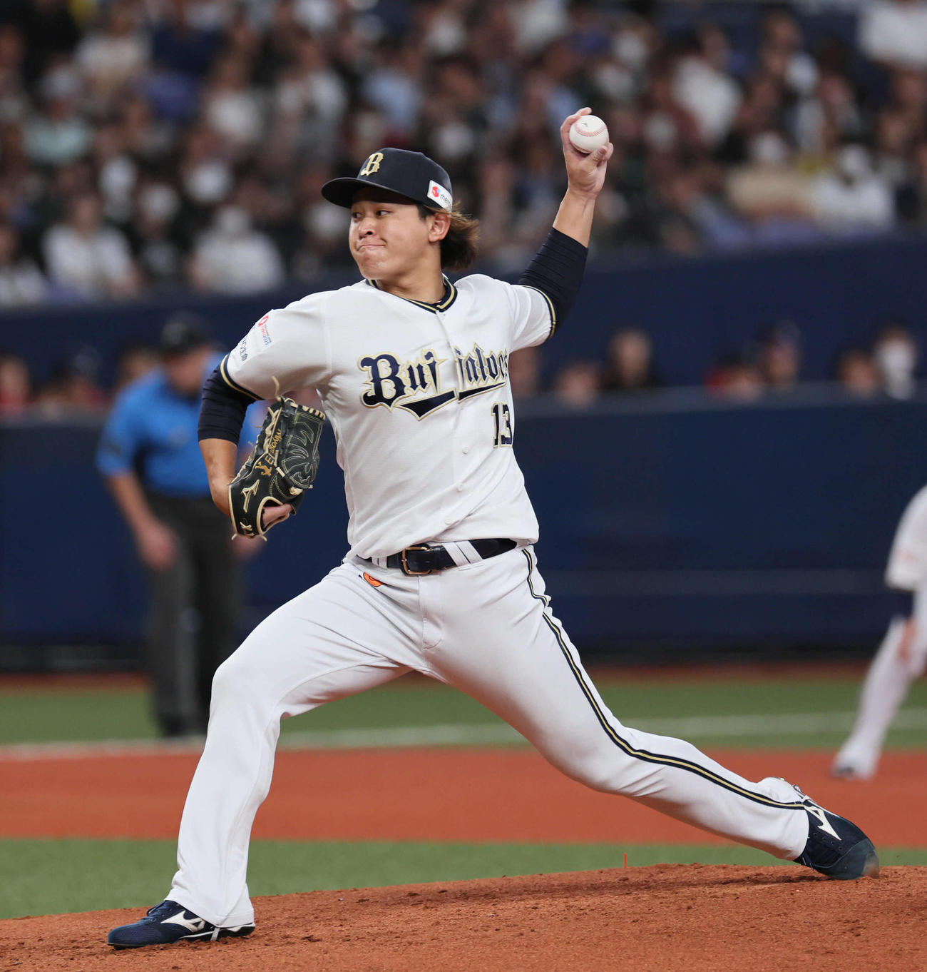 オリックス対ロッテ　オリックス先発の宮城（撮影・宮崎幸一）