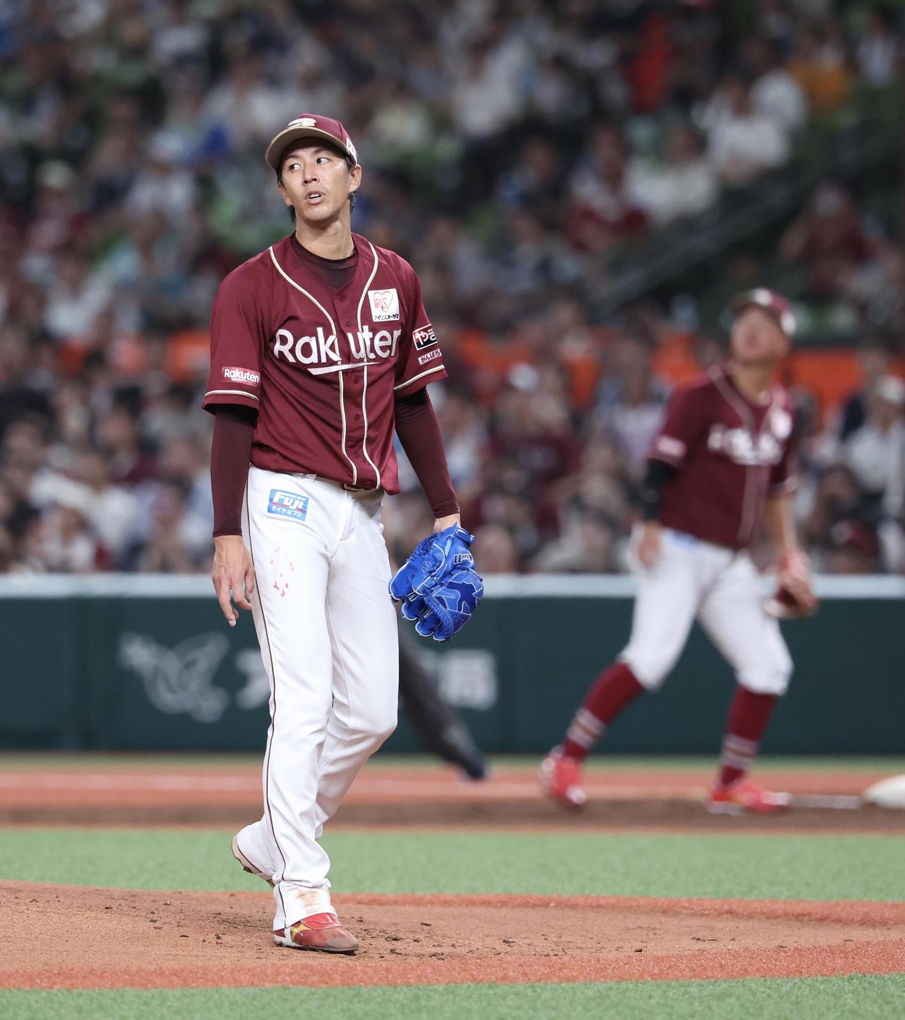 西武対楽天　1回表を抑える岸（撮影・河田真司）