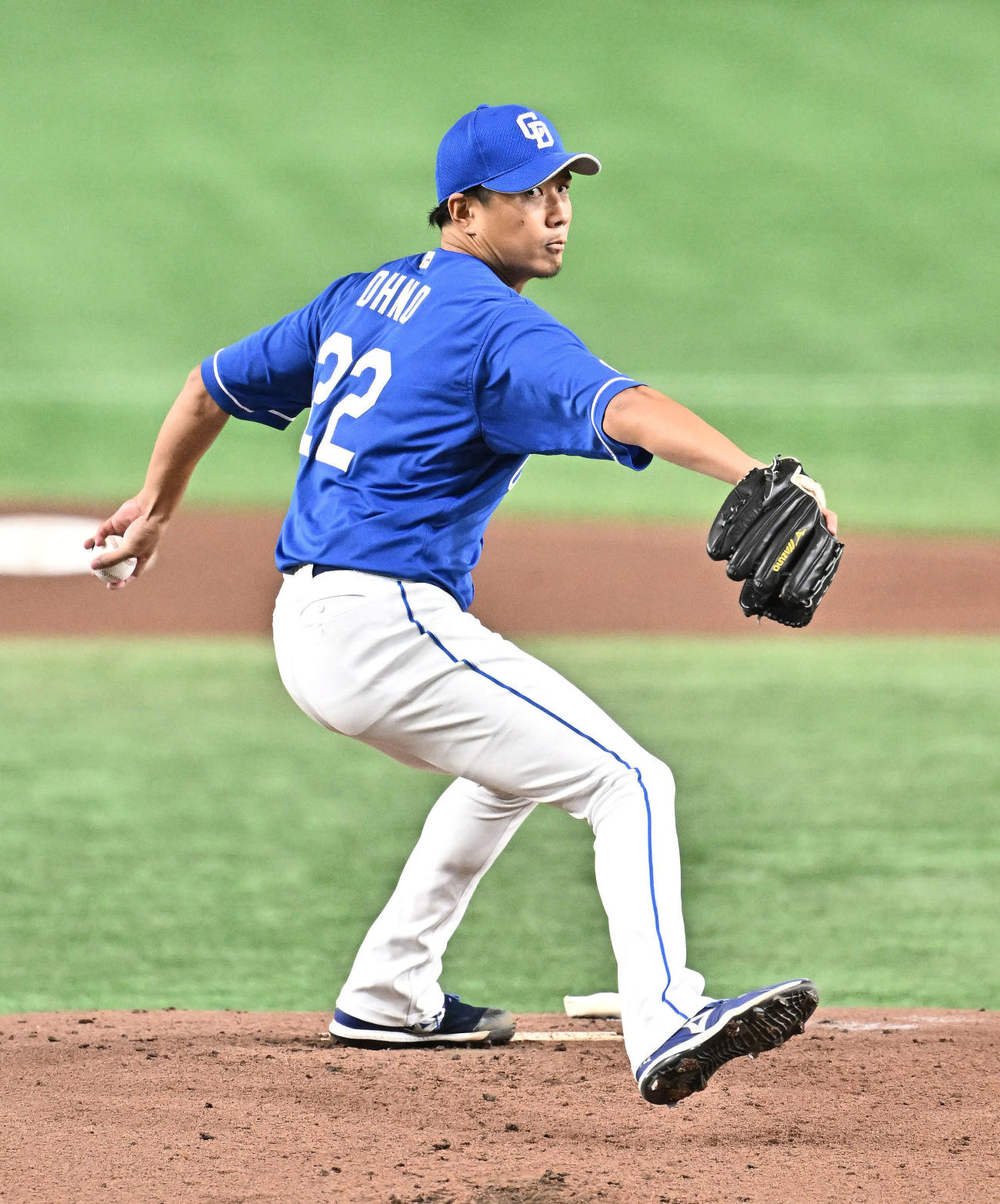 巨人対中日　中日先発の大野（撮影・滝沢徹郎）