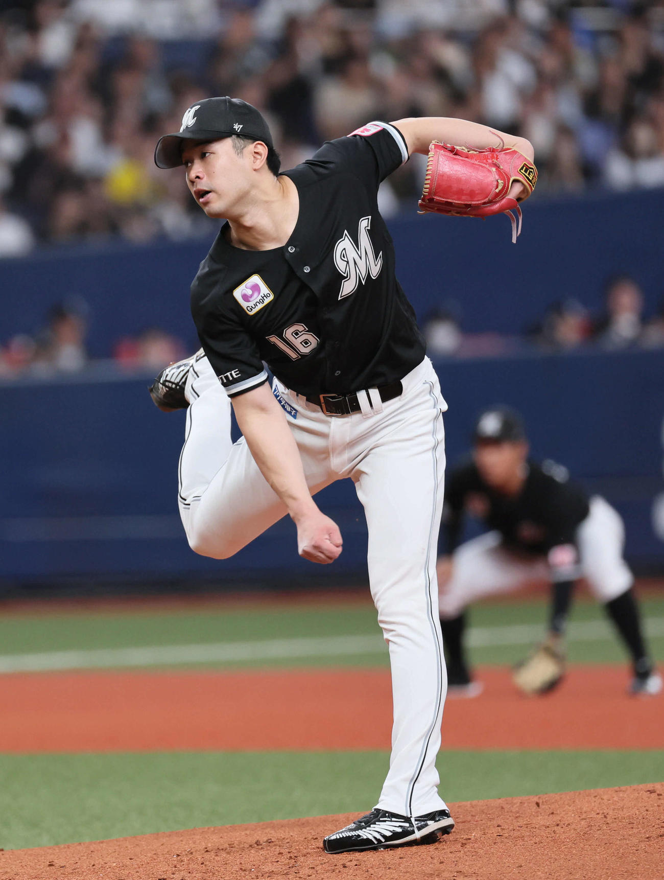 オリックス対ロッテ　ロッテ先発の種市（撮影・宮崎幸一）