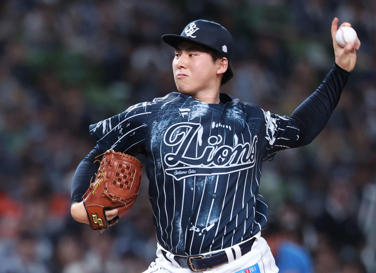 西武対楽天　3回表、力投する武内（撮影・河田真司）