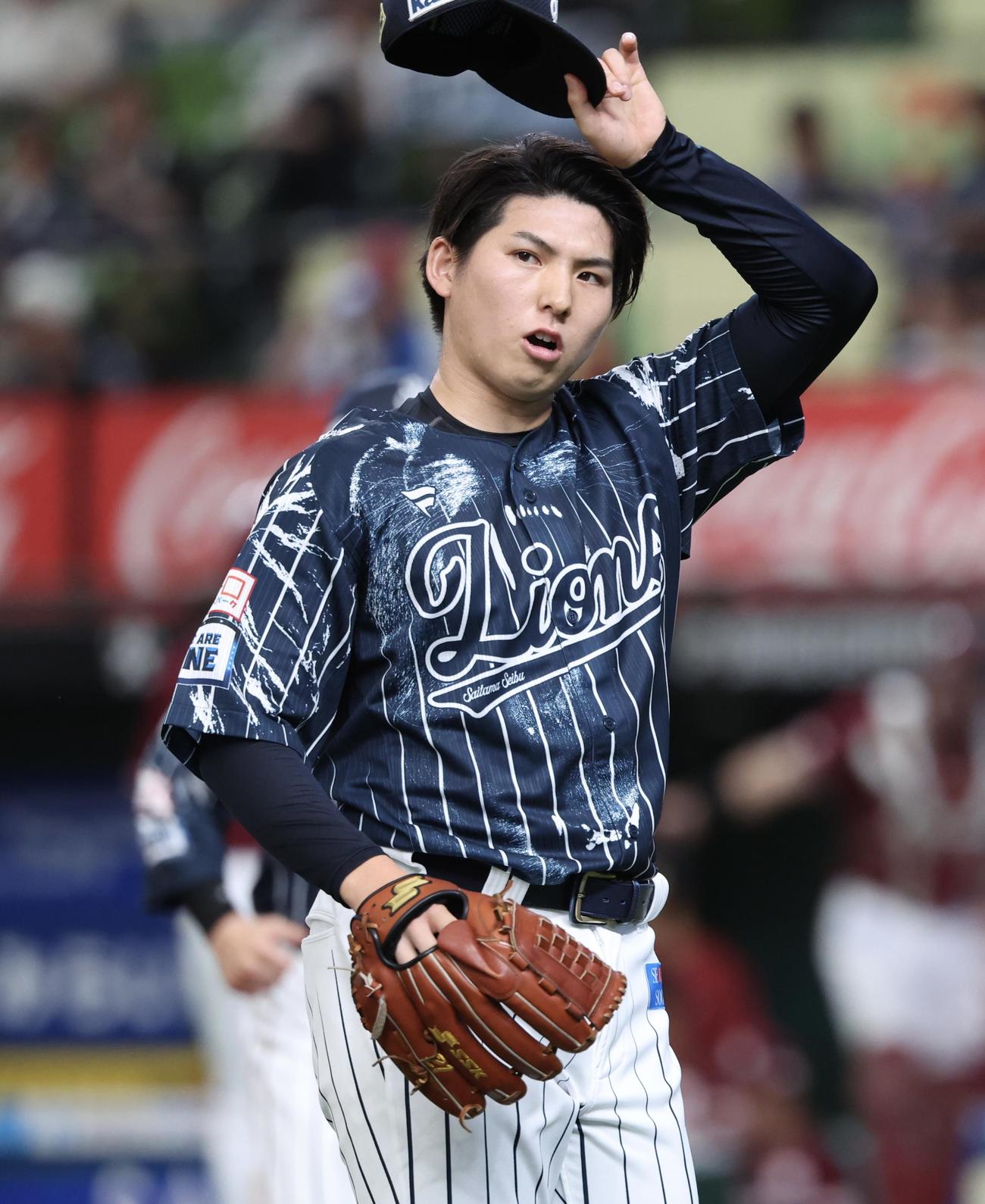 西武対楽天　1回表を抑える武内（撮影・河田真司）