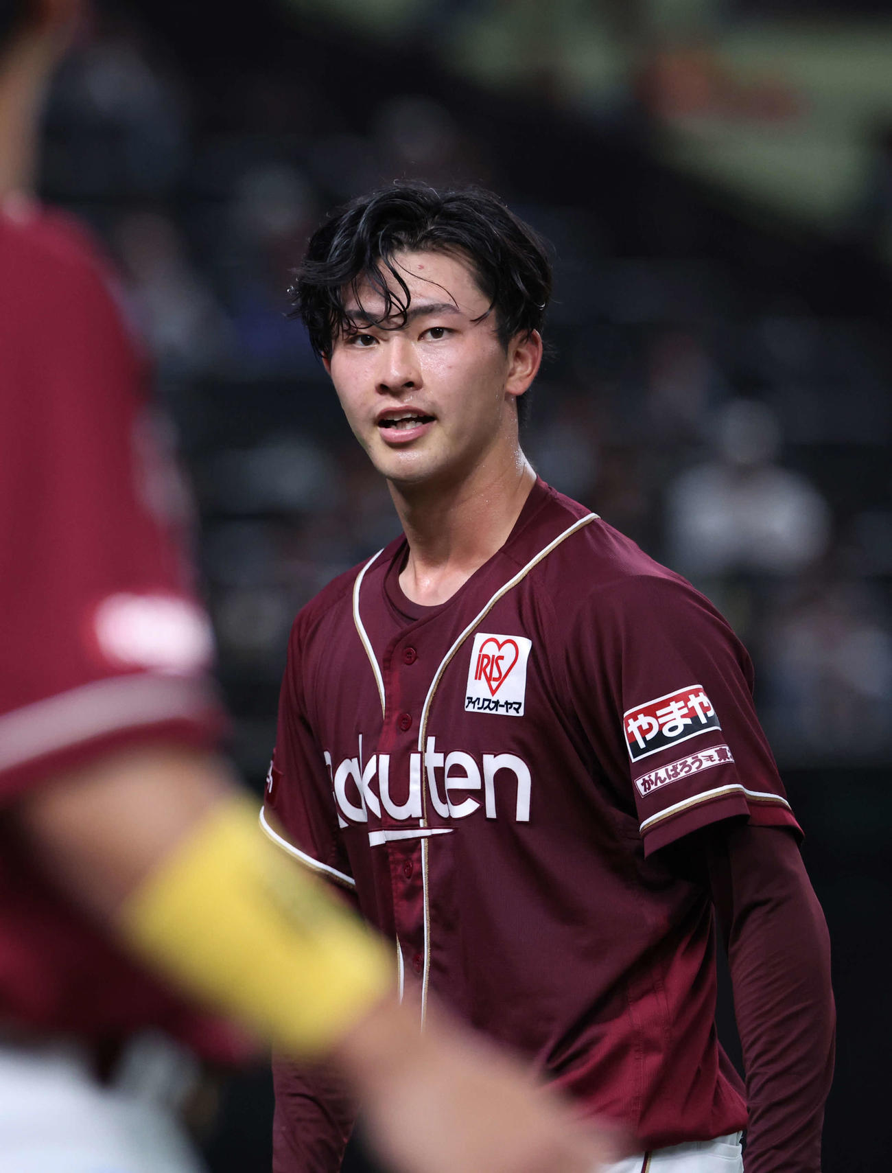 西武対楽天　3回裏を抑える古謝（撮影・河田真司）