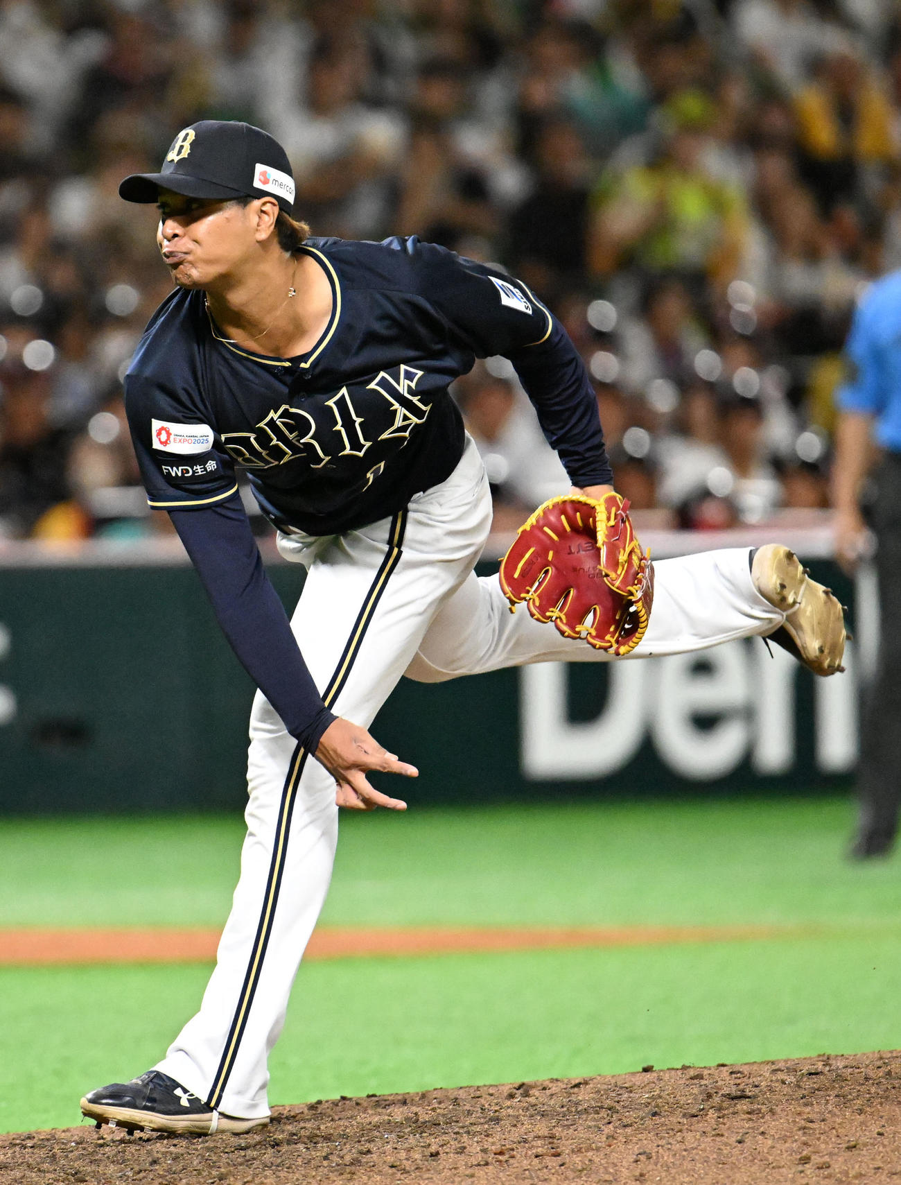 ソフトバンク対ロッテ　オリックス二番投手・宇田川（撮影・林敢治）