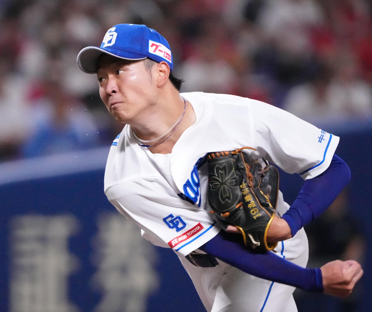 中日対広島　6回表、力投する中日先発の高橋宏（撮影・森本幸一）