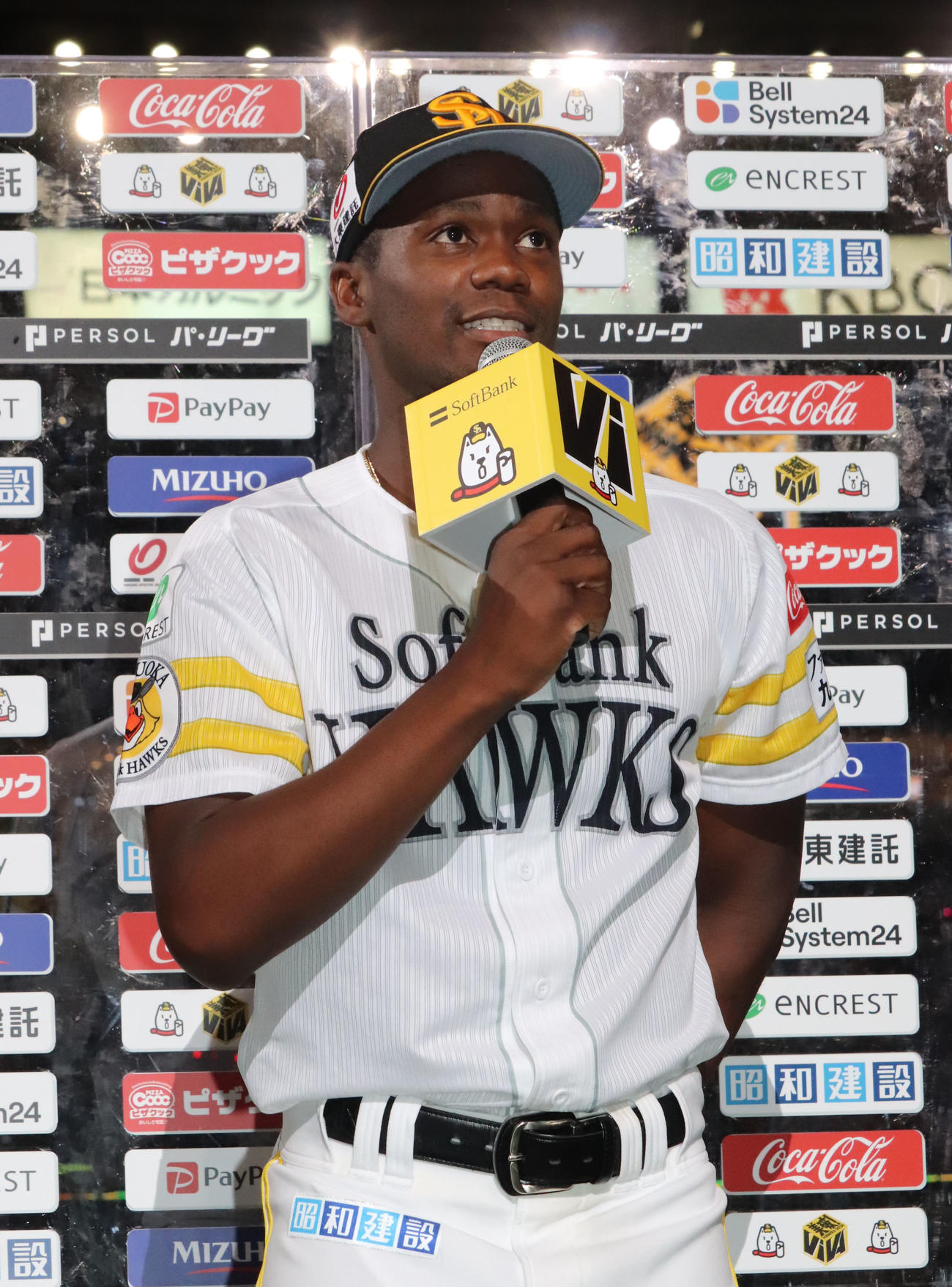 ソフトバンク対オリックス　本日のヒーローに輝いたモイネロ（撮影・鬼束羽瑠菜）