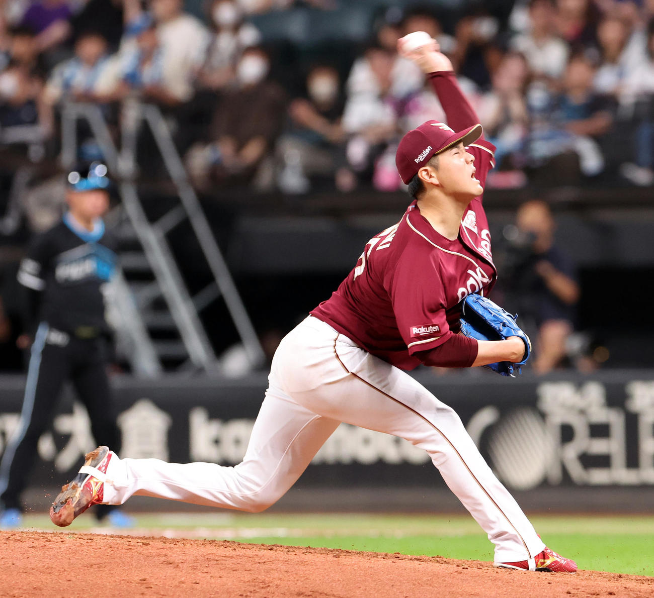 日本ハム対楽天　楽天2番手の鈴木翔（撮影・佐藤翔太）