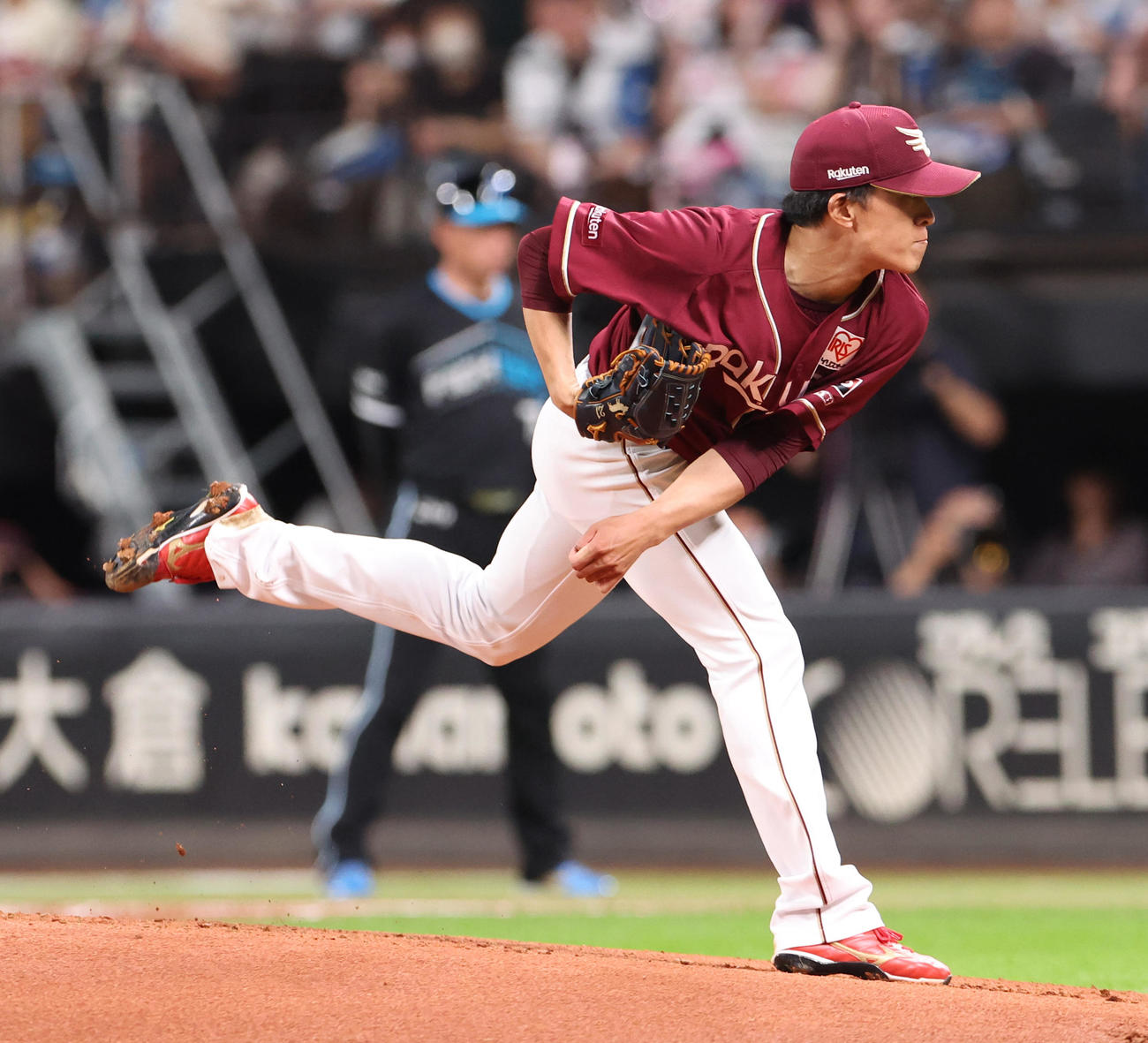 日本ハム対楽天　楽天先発の早川（撮影・佐藤翔太）