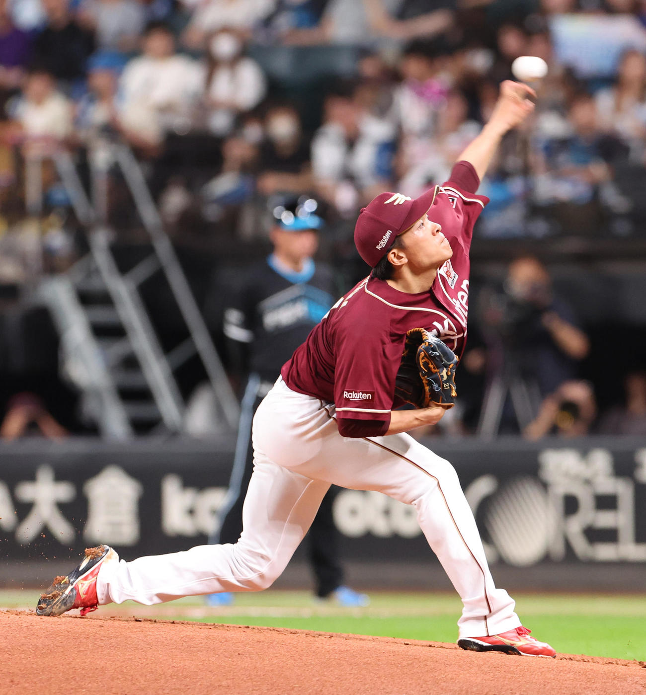日本ハム対楽天　楽天先発の早川（撮影・佐藤翔太）