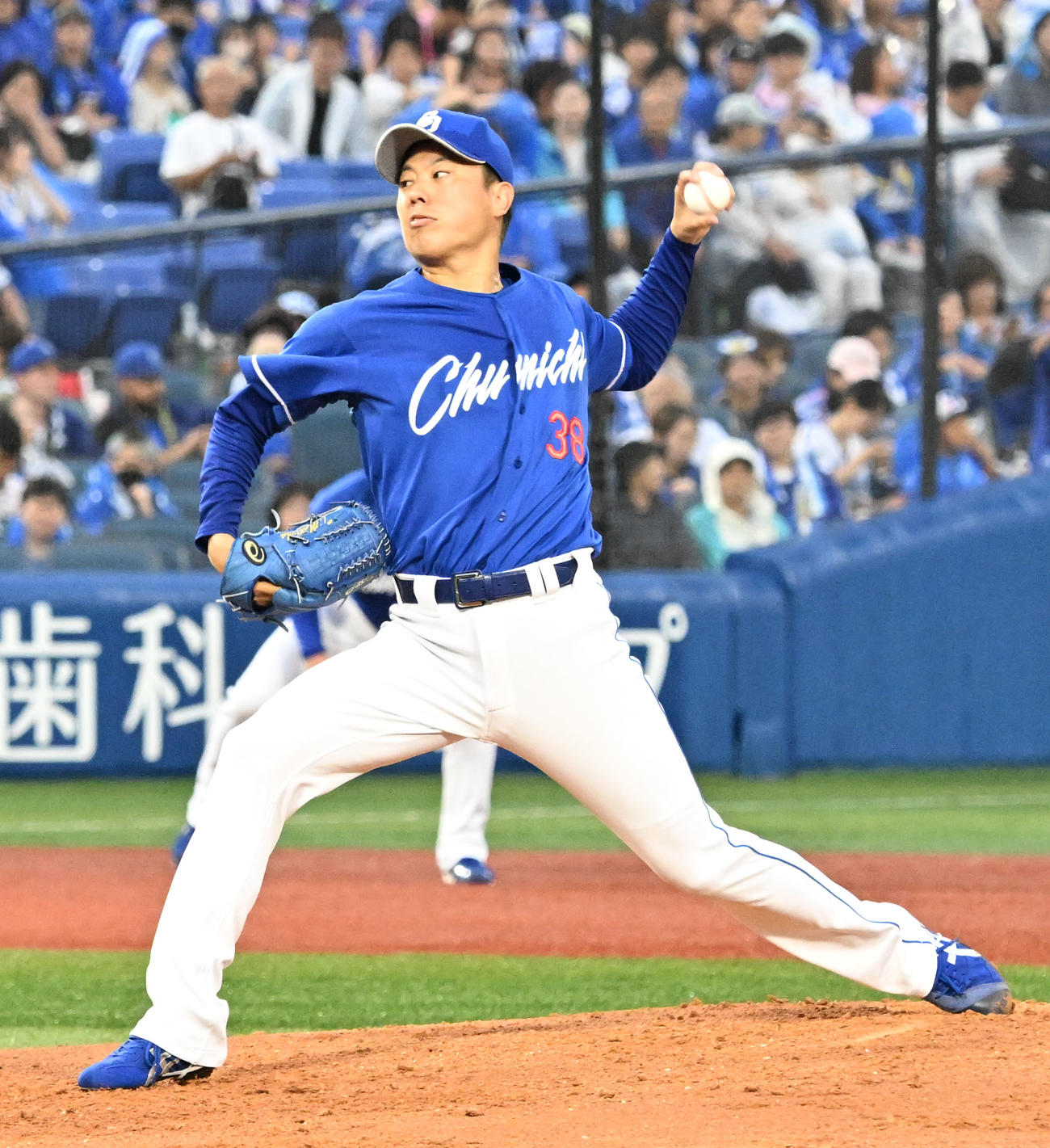 中日松葉貴大（2024年8月22日撮影）